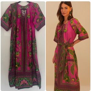 Farm Rio Pink Ana Tapestry Maxi Dress